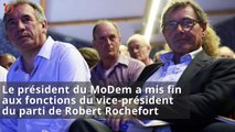 Exhibition sexuelle : François Bayrou écarte Robert Rochefort du MoDem