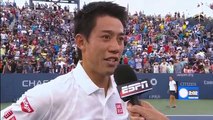 US OPEN 2016 - Kei Nishikori (錦織 圭 ) d. Ivo Karlovic - Post-Match Interview HD