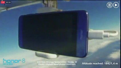 Huawei vuela en globo emitiendo en streaming