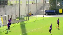 La superbe reprise de volée de Nacho à l'entraînement - Real Madrid