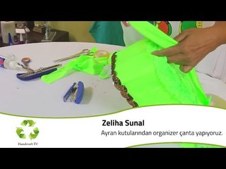 Ayran kutularından organizer çanta yapıyoruz.