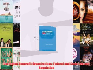 [PDF] Governing Nonprofit Organizations: Federal and State Law and Regulation Full Online