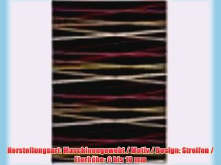 benuta Teppiche: Moderner Designer Teppich Stripes Swing Schwarz 80x150 cm - Oeko-Tex Standard