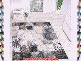 Teppich Modern Webteppich Hochwertig Meliert Kariert in Grau Creme Kupferton GrÃ¶sse:120x170