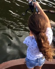 RvP ve kızının balık keyfi