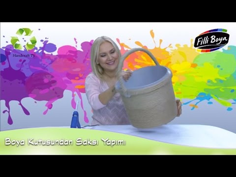 Boya Kovasından Saksı Yapımı