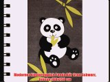 Moderner Kinderteppich Panda BÃ¤r Grau Schwarz GrÃ¶sse:160x230 cm