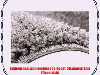 Lalee 347254859 Hochwertiger moderner Hochflor Shaggy Teppich mit Lurex Garn 80 x 300 cm silber