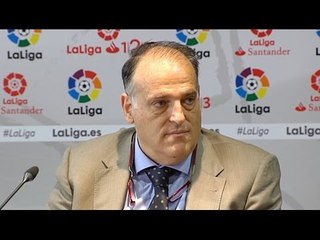 Tebas: "Yo soy del Madrid y mi mujer no pone un tuit diciendo que ya se ha hecho el trabajo"