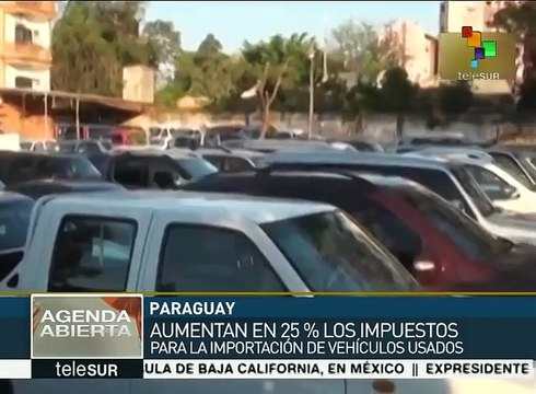 Paraguay aumenta 25% de impuestos para la importación de autos usados