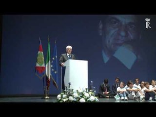 Brescia - Intervento di Mattarella al Teatro Grande (06.09.16)