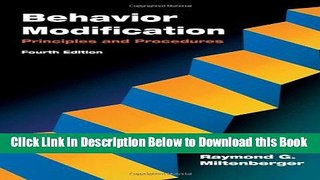 [Best] Behavior Modification: Principles and Procedures Online Ebook