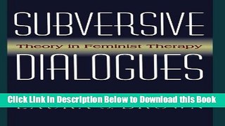 [Best] Subversive Dialogues: Theory In Feminist Therapy Online Ebook