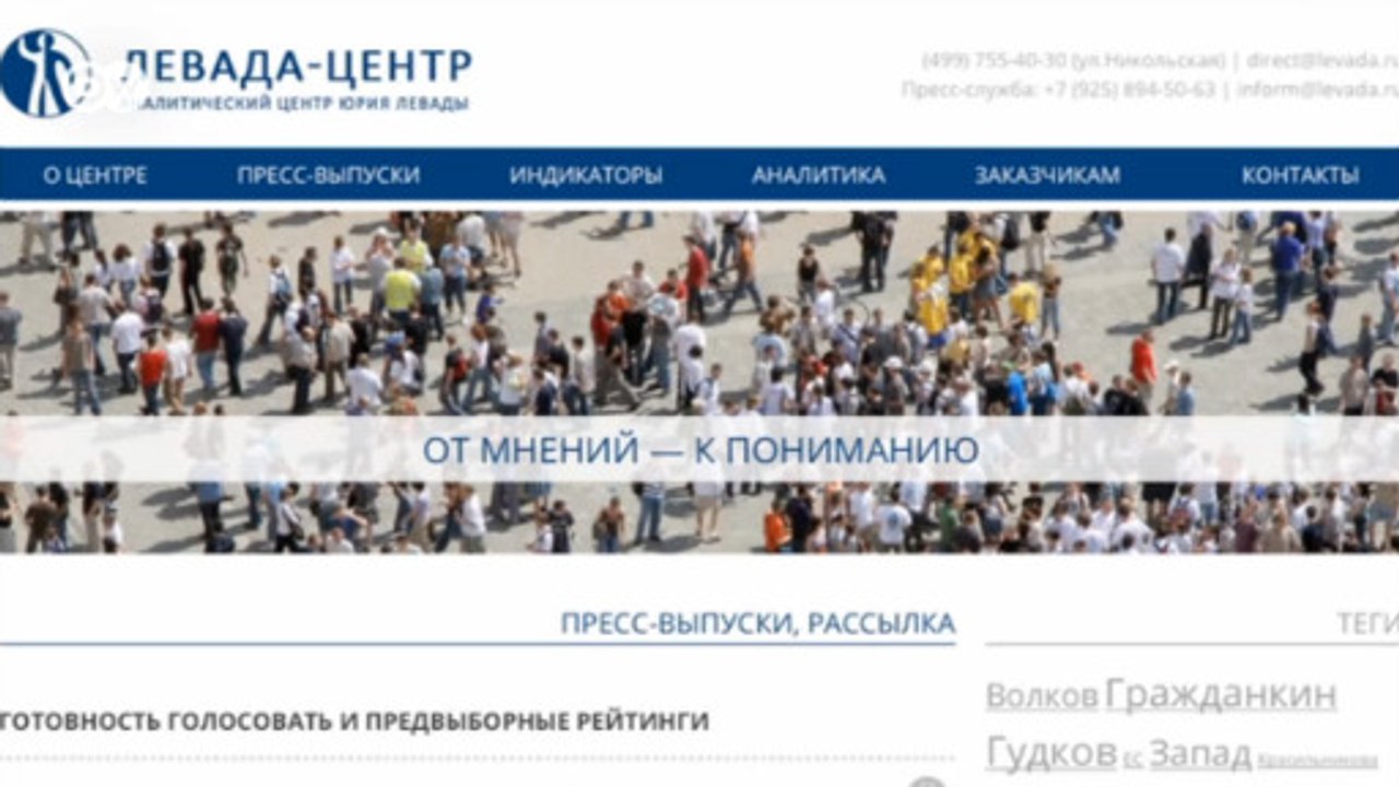 Ярлык "иностранного агента" - "Левада-центру" грозит ликвидация (06.09.2016)
