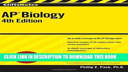 Collection Book CliffsNotes AP Biology, Fourth Edition (Cliffs Ap Biology)