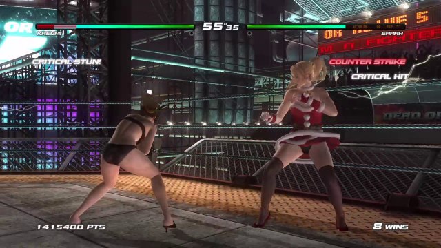 Failing... with black sexy bunny costume // DoA 5: Last Round Survive Hard mode w/ Kasumi