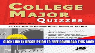Collection Book College Major Quizzes: 12 Easy Tests to Discover Which Programs Are Best