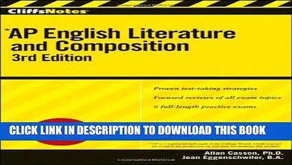 New Book CliffsNotes AP English Literature and Composition, 3rd Edition (Cliffs AP)