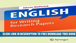 New Book English for Writing Research Papers