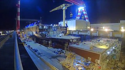 Vea la construcción de este crucero en tres minutos