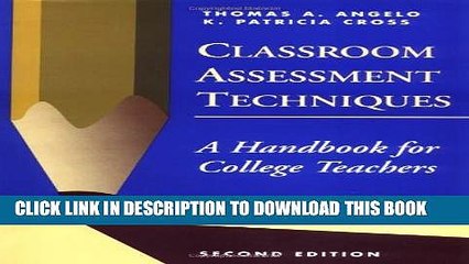 Collection Book Classroom Assessment Techniques: A Handbook for College Teachers