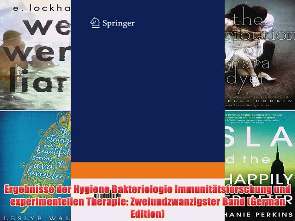 [PDF] Ergebnisse der Hygiene Bakteriologie ImmunitÃ¤tsforschung und Experimentellen Therapie: