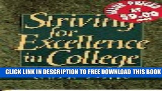 New Book Striving for Excellence in College: Tips for Active Learning