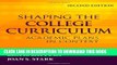 New Book Shaping the College Curriculum: Academic Plans in Context