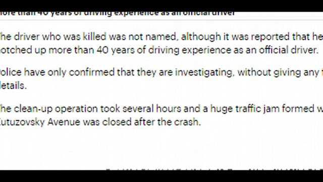 Attempted Hit On Putin Vladimir's Official Car Hit In Head-On Crash, Driver Killed.