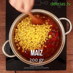 Pasta con salsa de tacos