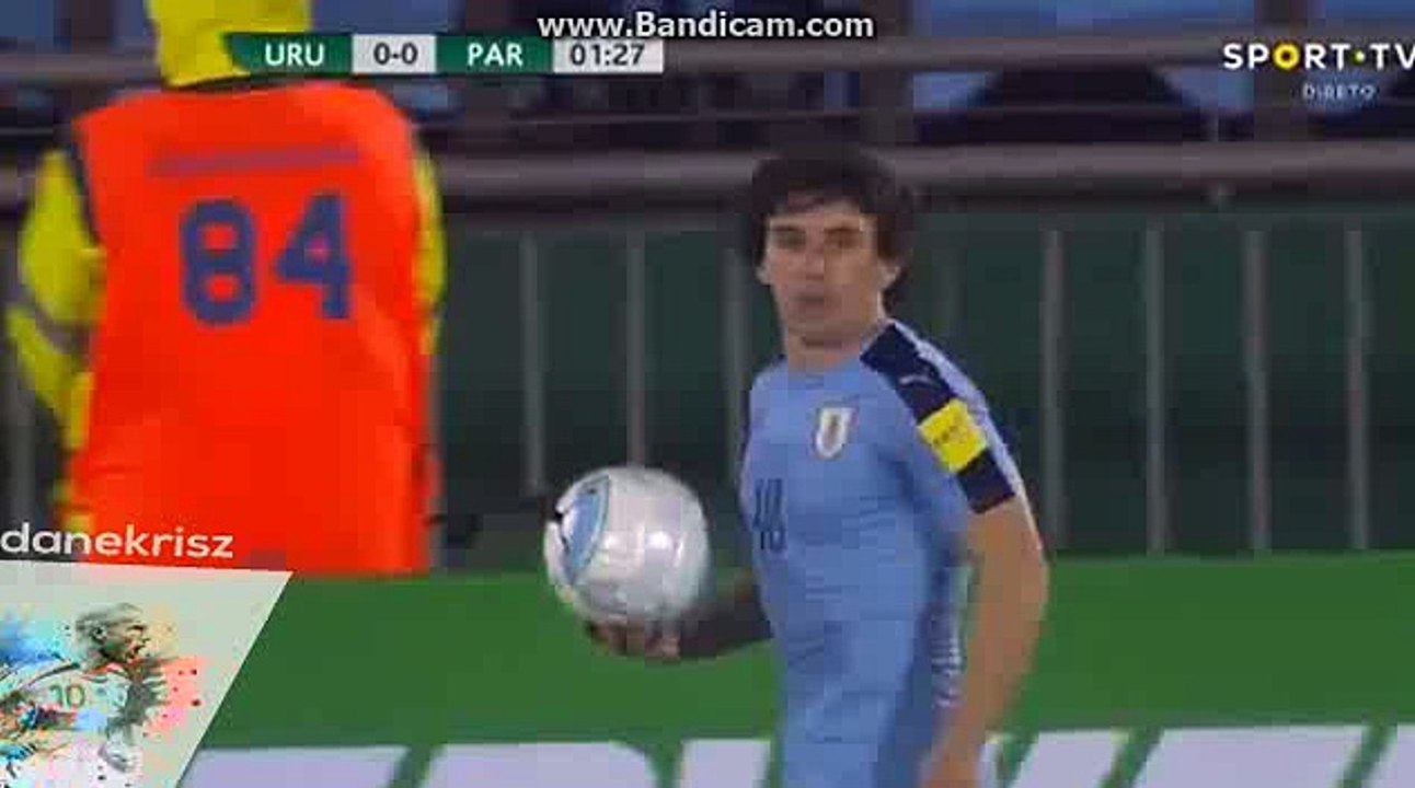 Uruguay 1st Big Chance - Uruguay vs Paraguay - World Cup Qualification - 06-09-2016