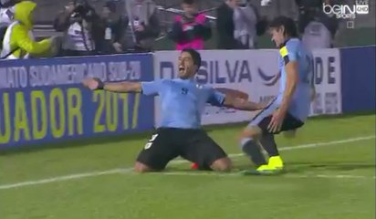 Luis Suarez penalty Goal - Uruguay 3-0 Paraguay (06/09/2016)