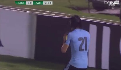 Edinson Cavani Hattrick Goal - Uruguay 4-0 Paraguay (06/09/2016)