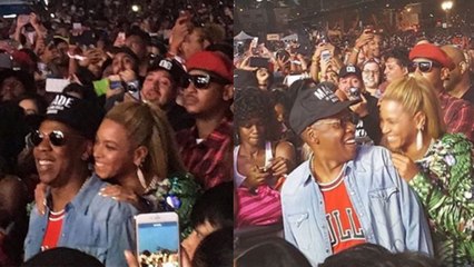 Beyonce and  Jay Z Dances like Crazy At Made In America Festival