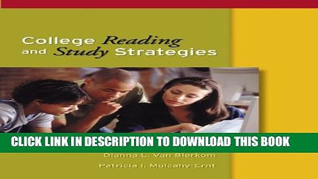 [Read PDF] College Reading and Study Strategies (with InfoTrac) (Study Skills/Critical Thinking)
