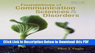 [Read] Foundations of Communication Sciences and Disorders Free Books