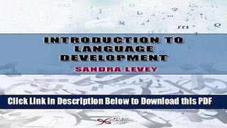 [Read] Introduction to Language Development Ebook Free