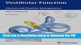 [Read] Vestibular Function: Clinical and Practice Management Free Books