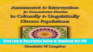 [Read] Assessment   Intervention for Communication Disorders in Culturally   Linguistically