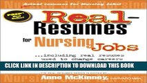 [Read PDF] Real Resumes for Nursing Jobs: Including Real Resumes Used to Change Careers and