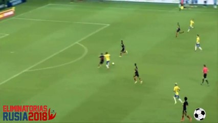 Gol Neymar Brasil vs Colombia 2-1 Eliminatorias Mundial 2016