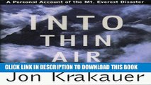 [PDF] Into Thin Air: A Personal Account of the Mount Everest Disaster (G K Hall Large Print Book