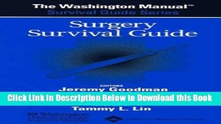 [Reads] The Washington Manual Surgery Survival Guide Online Ebook