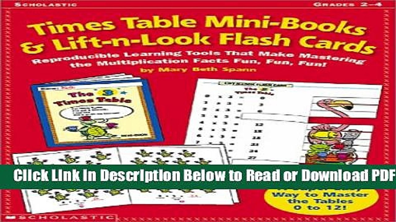 [Download] Times Table Mini-Books and Lift-N-Look Flash Cards: Reproducible Learning Tools That