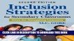 [PDF] Inclusion Strategies for Secondary Classrooms: Keys for Struggling Learners Full Colection