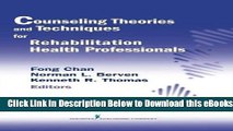 [Reads] Counseling Theories and Techniques for Rehabilitation Health Professionals (Springer
