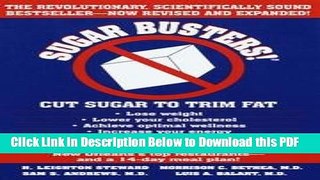 [Read] Sugar Busters! Cut Sugar to Trim Fat [First Edition] Popular Online