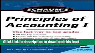 Read Schaum s Easy Outline of Principles of Accounting  Ebook Online