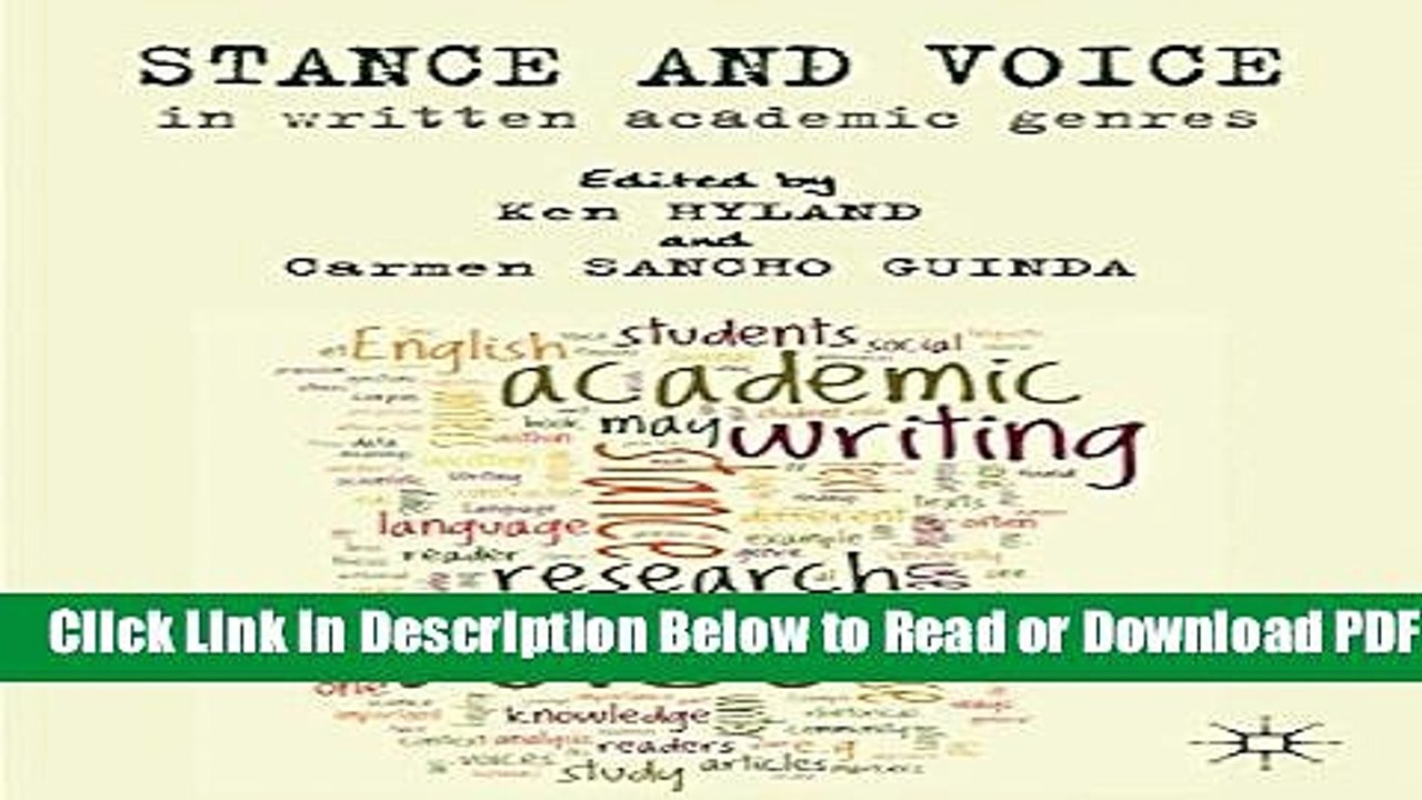 [Get] Stance and Voice in Written Academic Genres Popular New