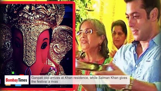 Ganpati Idol Arrives at Khan residence, while Salman Khan gives the Festival a Miss